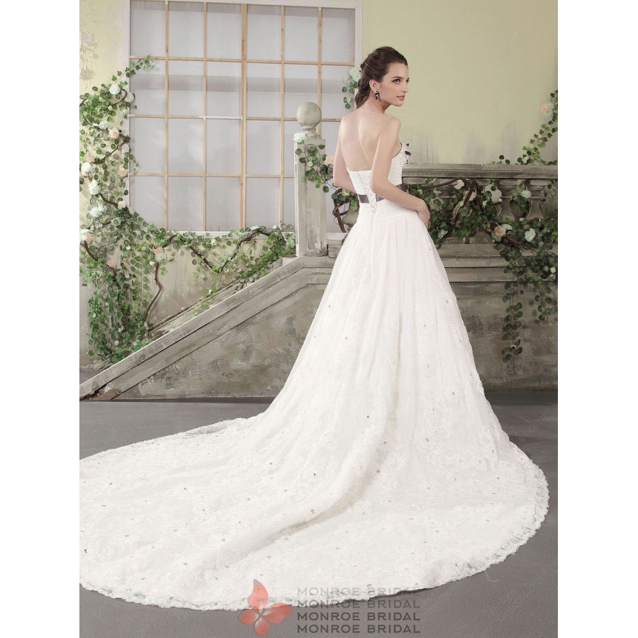 Mimi Strapless A Line Sweetheart Wedding  Dress 