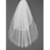 Two Layer Chapel Veil with Beading
