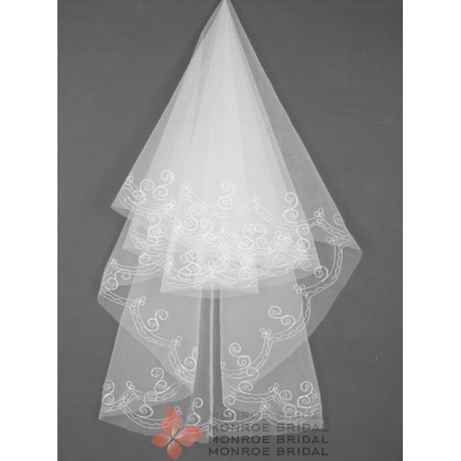 Two Layer Chapel Veil with Embroidery
